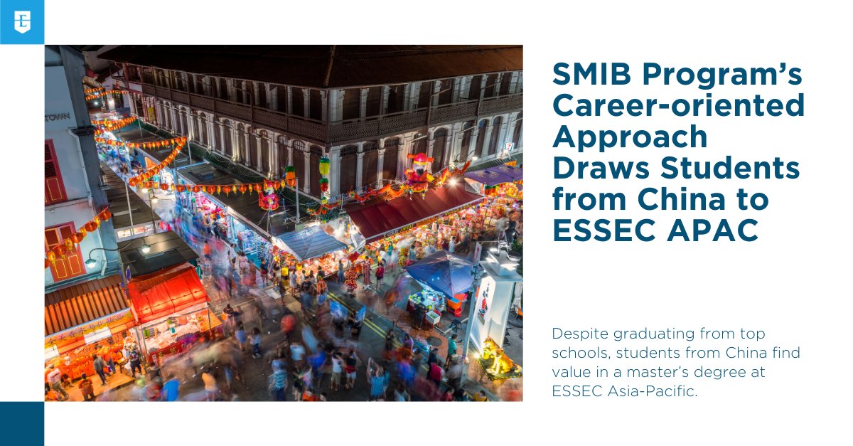 ESSEC_AP's tweet photo. #ESSECMasters | “Our career services advisor, Theresa Chew has given me so much advice on my CV and arranged incredible career workshops to help us in our job search,” said Lingzi Wang, a SMIB Master graduate. Read on: https://t.co/kcw7MwldV1 https://t.co/5QMFZE7Rpq