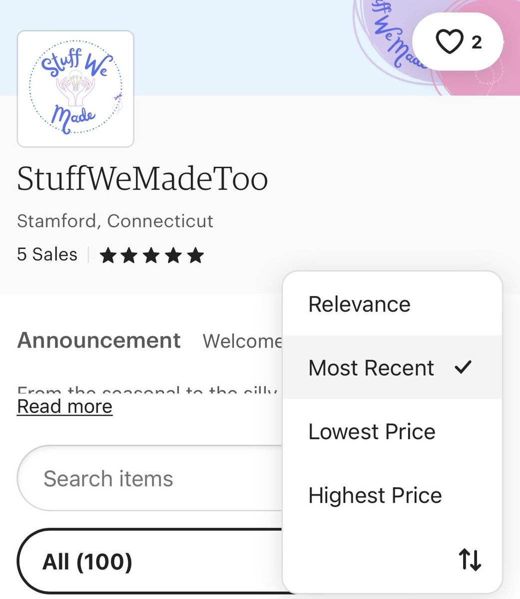 StuffWeMade's tweet photo. Please remember, when you visit an Etsy shop, make sure you hit “most recent” or else you will miss a number of listings. It’s an unfortunate glitch that many do not know about. 😒

https://t.co/p3hdT71v2y

#etsy #etsyshop #tip #shoptip #missinglistings #etsyhack https://t.co/7ZnmU0PqPr