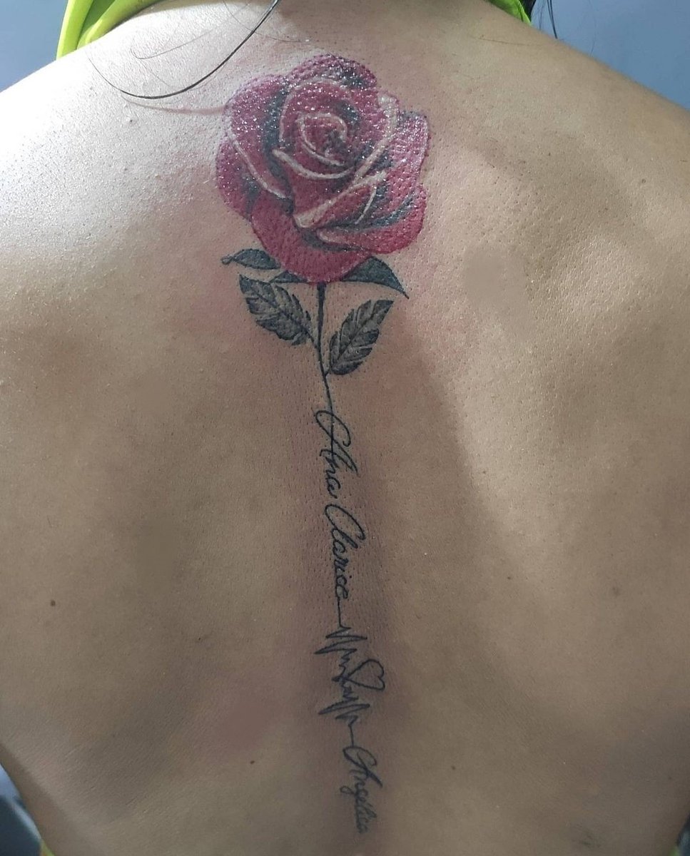 Priscilasouza13's tweet photo. "🌹Apesar dos espinhos , exala seu perfume! 
Sua beleza é Única"  #AmoresdaminhaVida #Colorfultattoo  #Tattoo #Tatuagem 
 ❤️ AnaClarice ❤️
❤️ Angelica ❤️ https://t.co/tQ3ReD2OIB