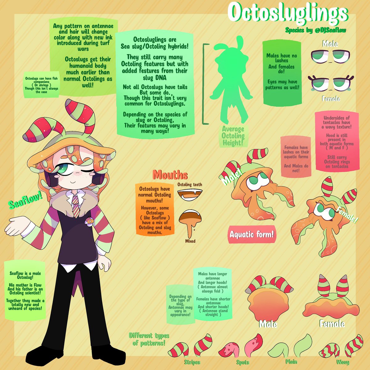 I don’t really like sharing personal details but since it’s #AutismAwarenessDay , Hi! I’m Seaflow! A male autistic artist/editor hoping to be a splatuber someday! Here’s some of my art! 

#DJSeaflow #splatoon #Octoslug