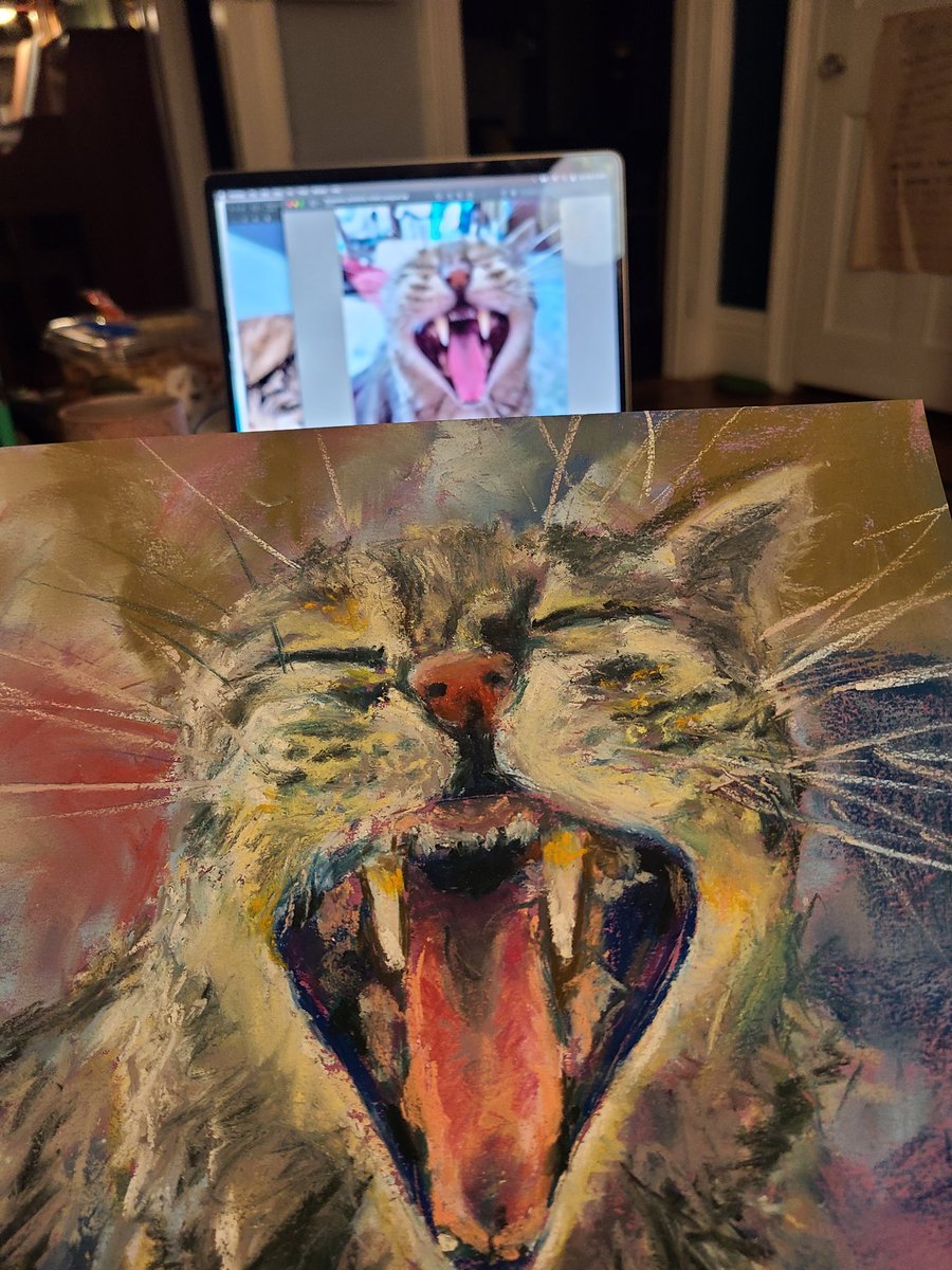 When I can't write songs, I can paint. Painting gets me out my head. Hit me up for a portrait if you're feeling fancy. I'm happy for the work and the distraction. ❤️