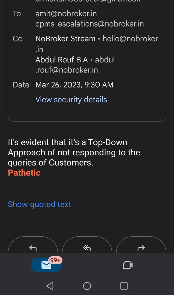 FazalMujah's tweet photo. @nobrokercom @Sgarg2408 @akhil10s @AmitKumarA @AmitKumarA @nobrokercom @gulf_news @khaleejtimes Zero Percent Service. Just behind money. Dubai dont fall for the Scam https://t.co/BhuV3ULByG