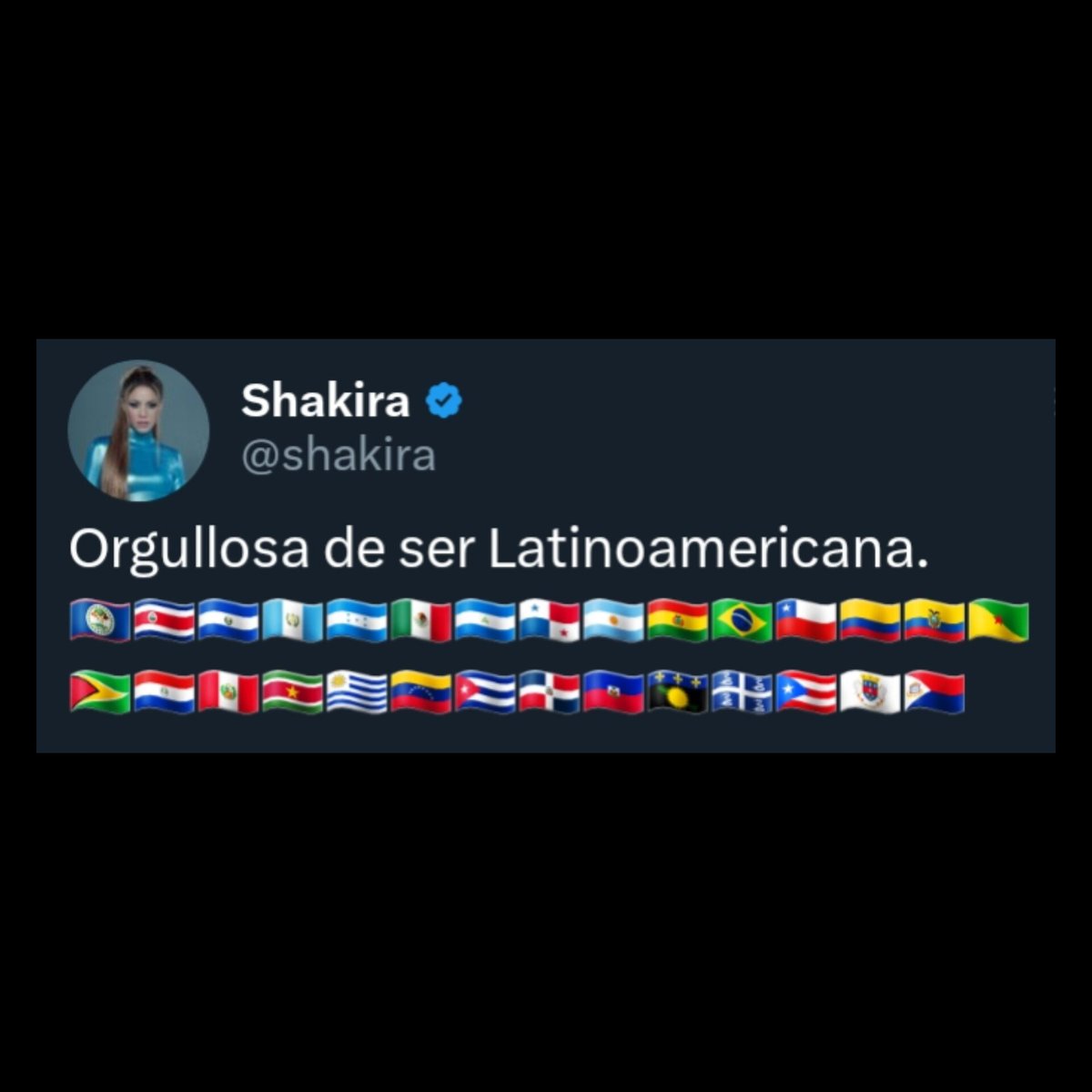 faderg2_'s tweet photo. Orgullosa de ser Latinoamericana. 
🇧🇿🇨🇷🇸🇻🇬🇹🇭🇳🇲🇽🇳🇮🇵🇦🇦🇷🇧🇴🇧🇷🇨🇱🇨🇴🇪🇨🇬🇫🇬🇾🇵🇾🇵🇪🇸🇷🇺🇾🇻🇪🇨🇺🇩🇴🇭🇹🇬🇵🇲🇶🇵🇷🇧🇱🇸🇽 - @shakira https://t.co/7OGYJ6NxBm