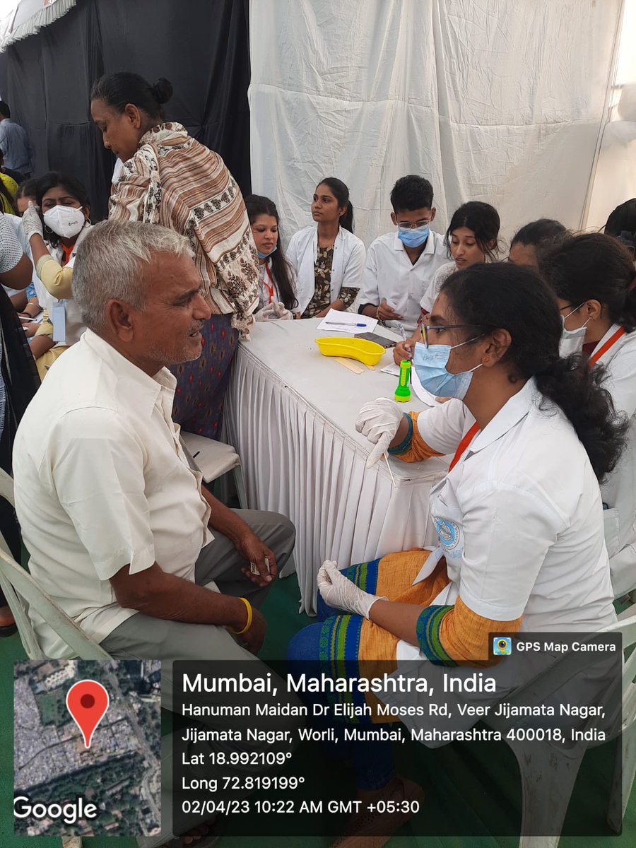 nssmgmdch's tweet photo. Team MGMDCH NSS attended a dental camp at
Hanuman Maidan, Worli Camp 02/04/2023
Interns attended:
Nachiket Amrutkar
Dipti Dhage 
Pallavi Kalbande

Staff: Dr. Mausami Malgaonkar
          Dr. Neeraj Kolge
            
Total screening: 169
Pt with habits: 15
Pt with lesions: 8 https://t.co/GRbAfK5pfq