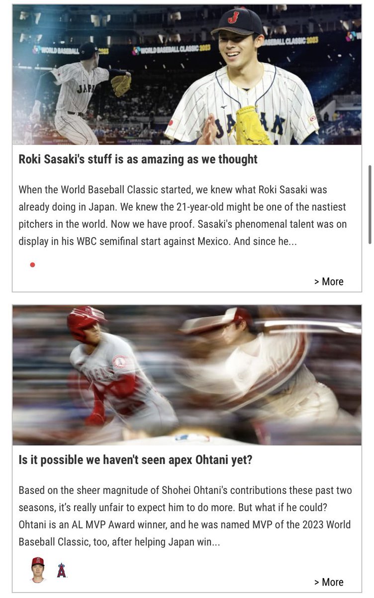 LinLinShoTime123 on Twitter "今日もBaseball Savantのトップページに2本の翔平さん関連記事が