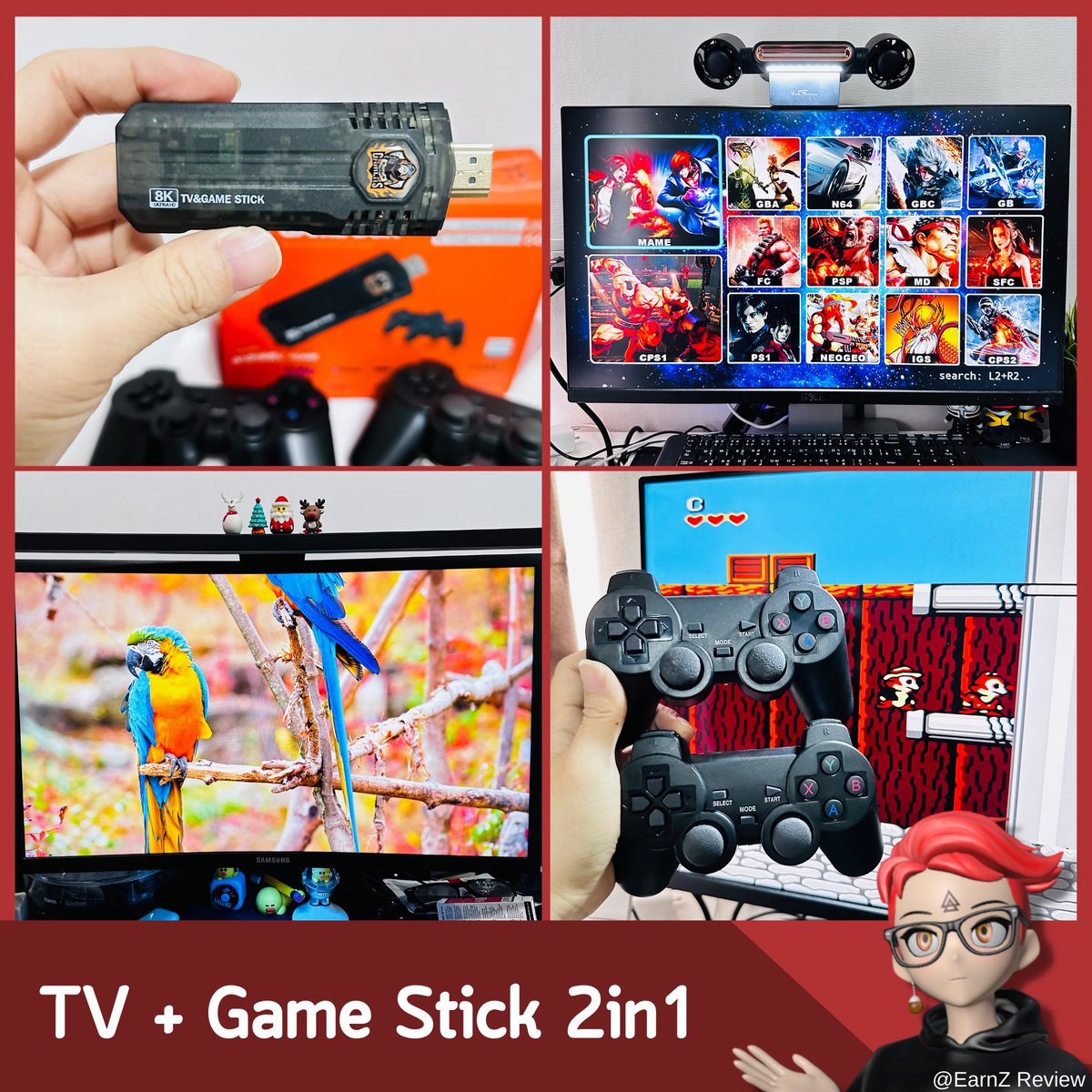 AtEarnZReview's tweet photo. 🎮 ดูหนัง เล่นเกม ครบๆ ในตัวเดียว 🔥
ปกติเคยเห็นแต่ TV Stick ตัวนี้มาแปลกทำเป็นทั้ง TV และ Game ในเครื่องเดียวเลย เป็นระบบปฏิบัติการเป็น Android 10 รองรับ Wi-Fi 5G แอดลองเทสเปิด Youtube 4K Miracast ภาพจากมือถือได้ลื่นๆ สบายมาก https://t.co/DrMAKrksrT