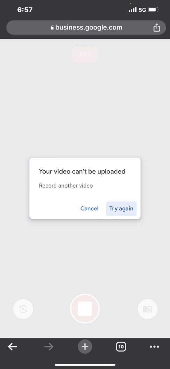 ayitshawk's tweet photo. @GoogleMyBiz I’m trying to verify a business via video, but am getting this error. How do I solve this? https://t.co/h4atawouPq