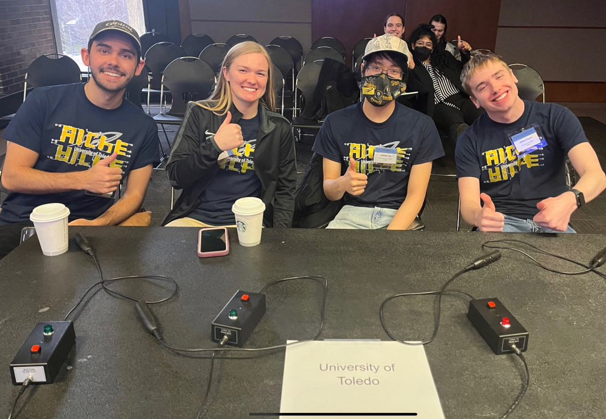 Very successful weekend in Chicago at AIChE Regionals! ChemE Car took home first and is heading back to Nationals, and ChemE Jeopardy fought a tough fight and ended up bringing home third!! Great weekend for UToledo AIChE and the CHEE Department! <a href="/UToledoCoE/">UToledo Engineering</a> <a href="/ChEnected/">American Institute of Chemical Engineers (AIChE)</a> #aiche