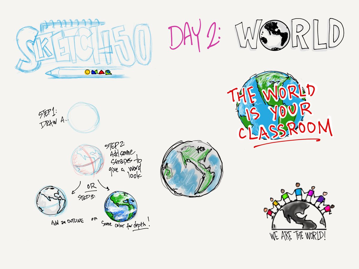 Here is my Day 2 for #Sketch50… the 🌎
Drawn on Paper by @WeTransfer 
@sketch_50 
#Sketchnotes #VisualThinking