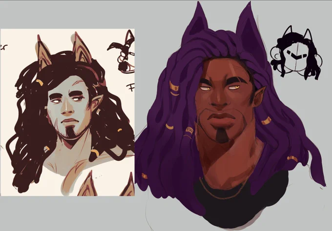 redraw doodles between comms. Pritty bwoy 