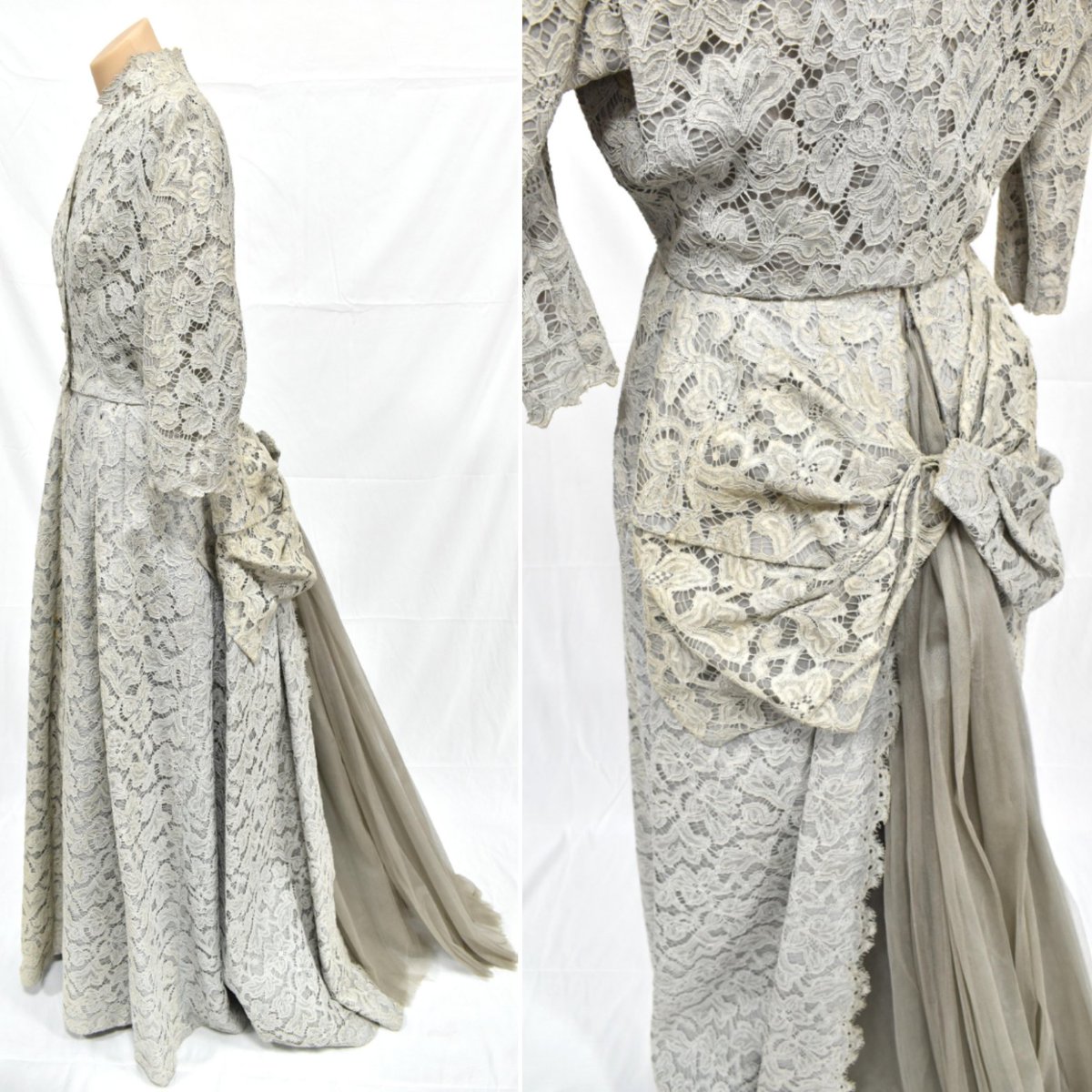 Beautiful taffeta evening gown from the 1950s.
#lace #taffeta #eveningwear #1950s