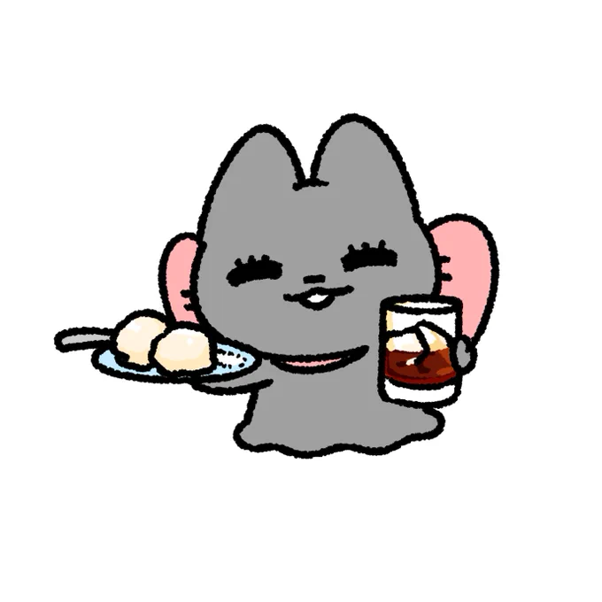 ミミ「今日のミミレシピはアイスクリームと塩。交互になめるとウイスキーにあうんだぜ〜」 #練物庵 