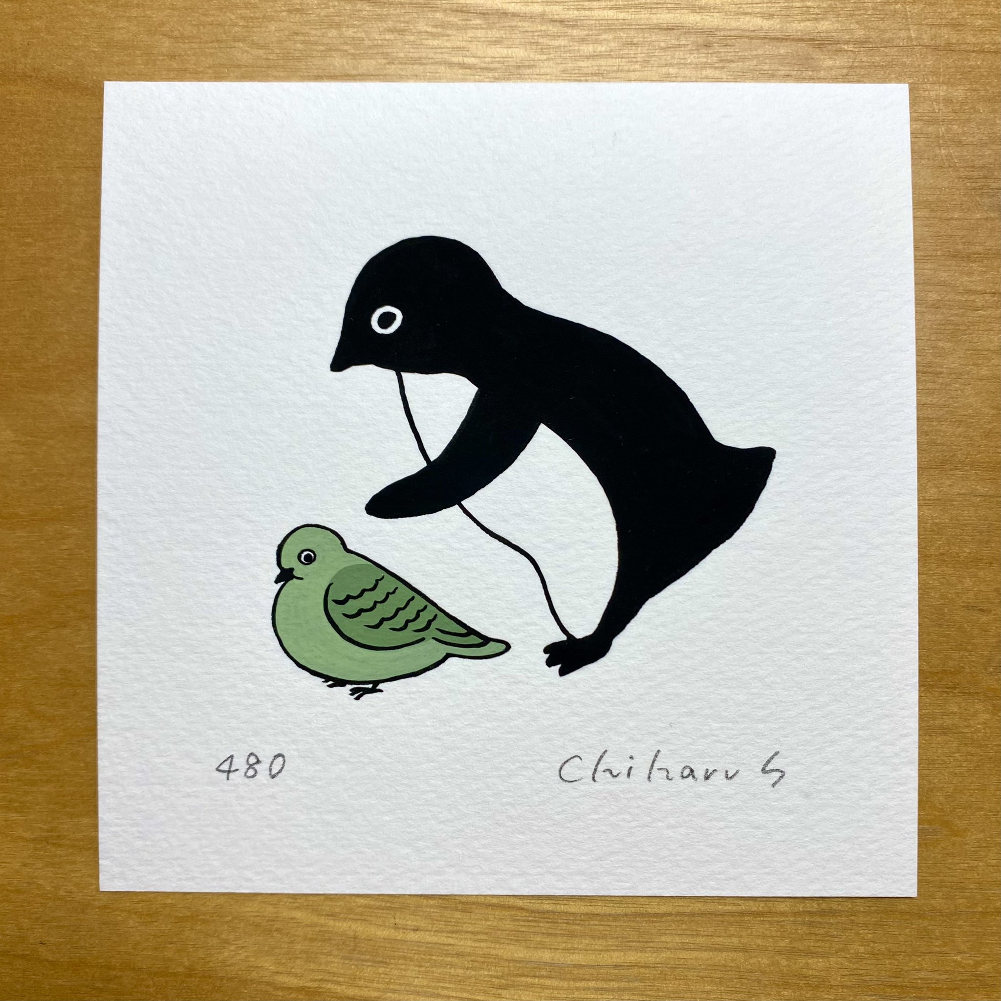 シルクスクリーン作品 ホビー・楽器・アート suicaペンギン作者 さか