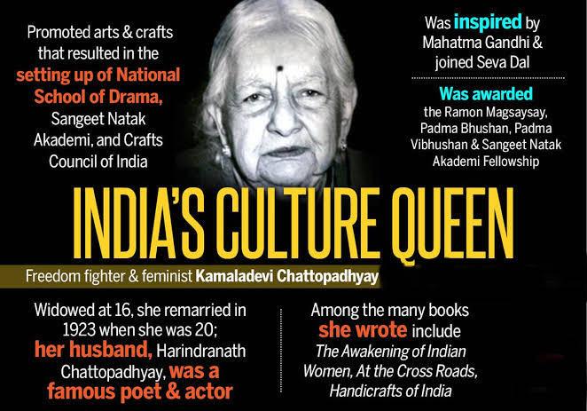 SIPA_chennai's tweet photo. #KamaladeviChattopadhyay, born on 3 April 1903, was an Indian #Social #reformer &amp; freedom #activist. Also for being the driving force behind the #Renaissance of Indian #handicrafts, #handlooms, #theatre &amp; #women #Empowerment 
C:Kohli 
#philately #stamp #Stamps https://t.co/ijhh8R98gB