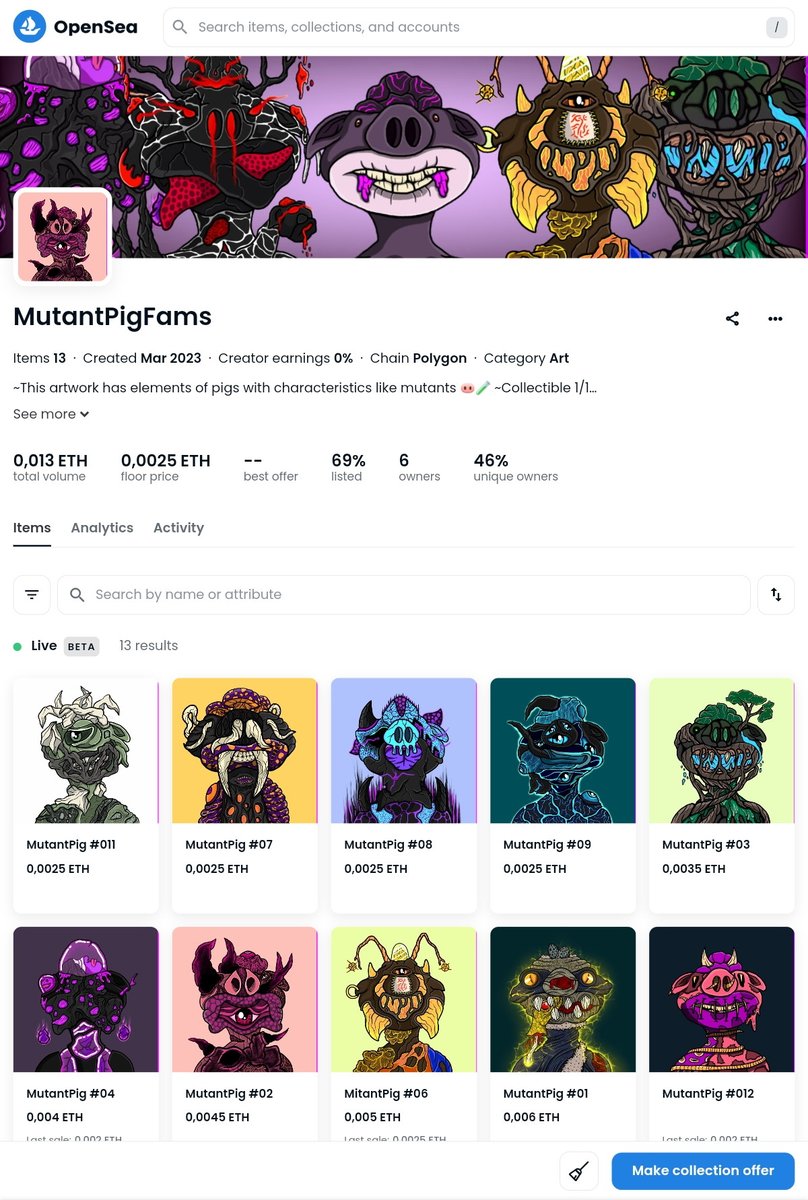 SOLD🙇👒👒

#lolinft Sold 👒👒 by amazing people 👒👒
This friend is amazing 🔥🔥
@Pig_Fams
@Pig_Fams

Let's go follow 👆👆

👇👇
opensea.io/collection/lol…
Thank you so much 😍👒👒
#lolinft #NFTs #VERTICALNFT