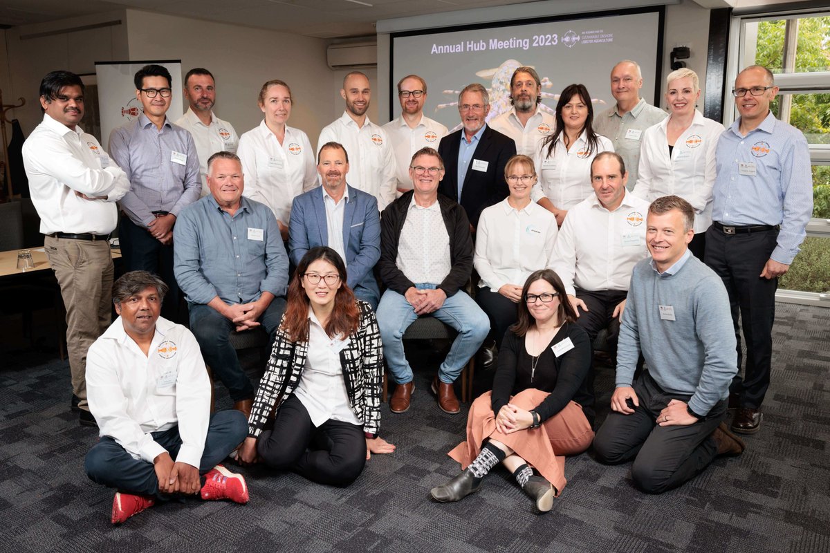 LobsterAquacul1's tweet photo. The ARC Research Hub for Sustainable Onshore Lobster Aquaculture, led by Hub Director, Professor Greg Smith, held its 3rd Annual Symposium this week. We are proud to be working with such a talented pool of researchers, technical staff, PhDs, and industry partner, Ornatas P/L. https://t.co/85btbrNsDQ