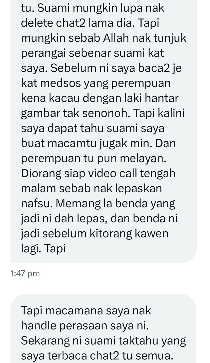 ConfessTweetMY's tweet photo. Isteri dapat tahu sisi gelap suami SEBELUM mereka berkahwin.

Sekarang bila dah tahu, tengok suami pun rasa jijik. https://t.co/934xrOLNd7