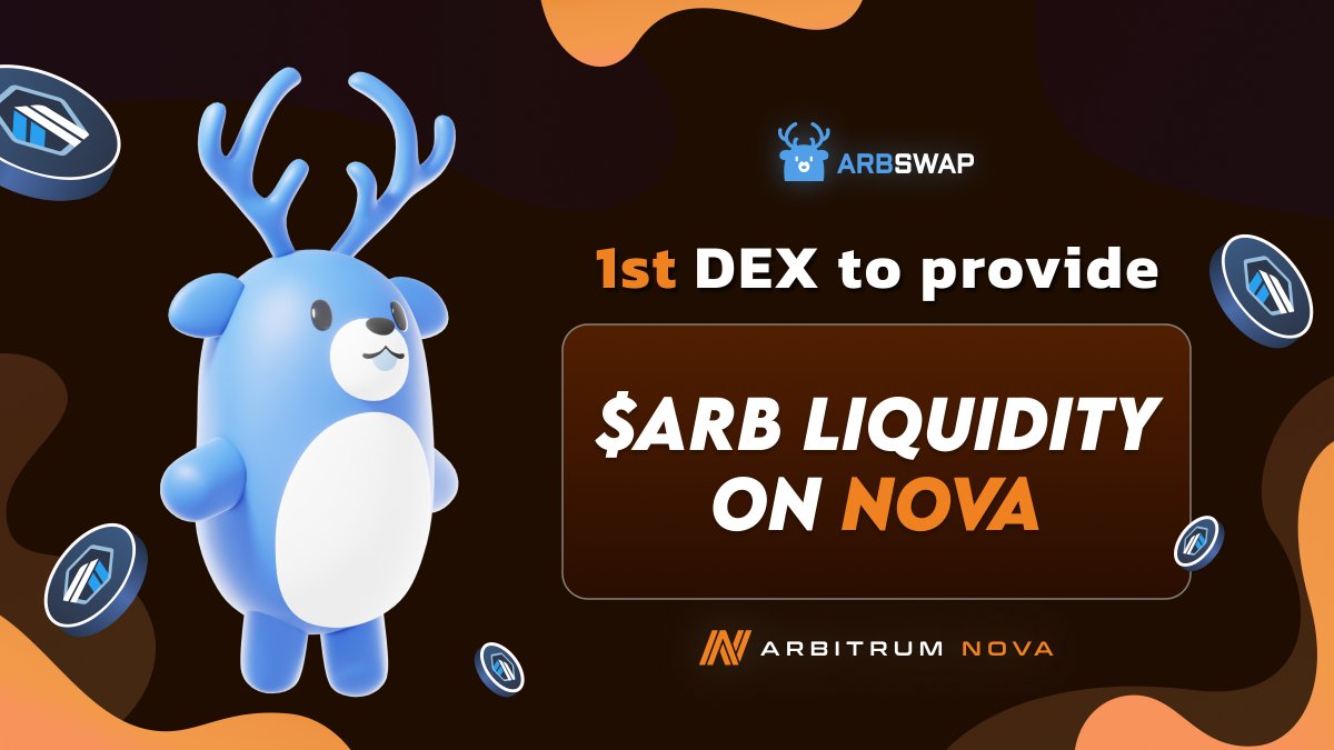 ArbswapOfficial's tweet photo. #Arbswap is the first #DEX provides $ARB on #ArbitrumNova!🔥  

So much coming up! Did you manage to catch all these news?👀  

Trade here 🫶 https://t.co/1UKHWAc6CJ https://t.co/4MwZoU6uiZ