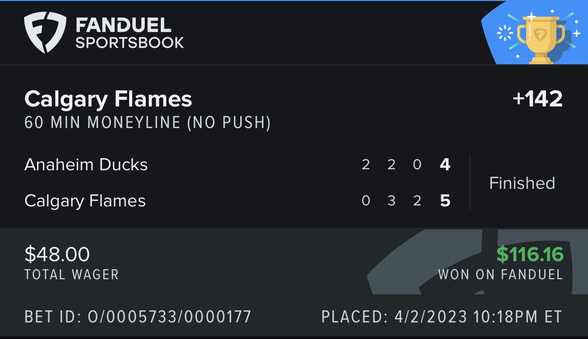 letsgettergoinn's tweet photo. Nice win to end the night
We’re back tomorrow with our 5 daily free picks!
Follow so you don’t miss out!
#fanduel #draftkings #gamblingtwitter #nba #nbapicks #nhlpicks #nhl #prizepicks #sports #money #sportbetting #gettergoin https://t.co/8BG3FY78r2