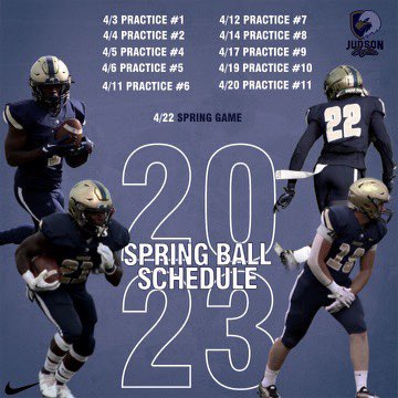 Spring ball schedule #football #collegefootball #nfl #naia #collegerecruit #springball
