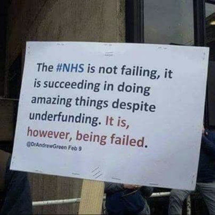 NHS staff are not failing, they are being failed.

RETWEET if you understand the difference.

#NHSPrivatisation