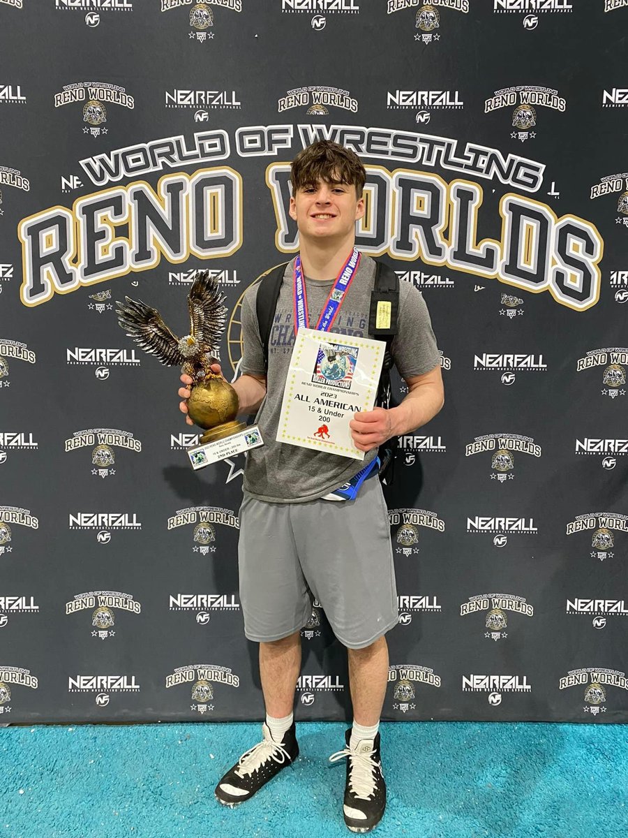 All-American! Three days of wrestling wrapped up tonight and Brendan Hughes took second at Reno World’s, one of the toughest tournaments in the country. @MSHS_CAT_SPORTS @MtSpokaneHS @MtSpokaneFB @MtSpoTF @GSL_Scores