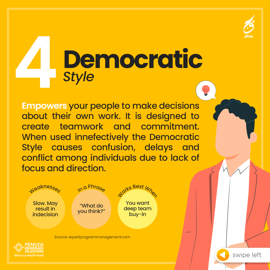 JProMuda's tweet photo. "The best leaders choose their leadership style to suit the situation." -Daniel Goleman  

Here are the 6 leadership styles according to Daniel Goleman that every leader must know. https://t.co/LbiGxul1HC