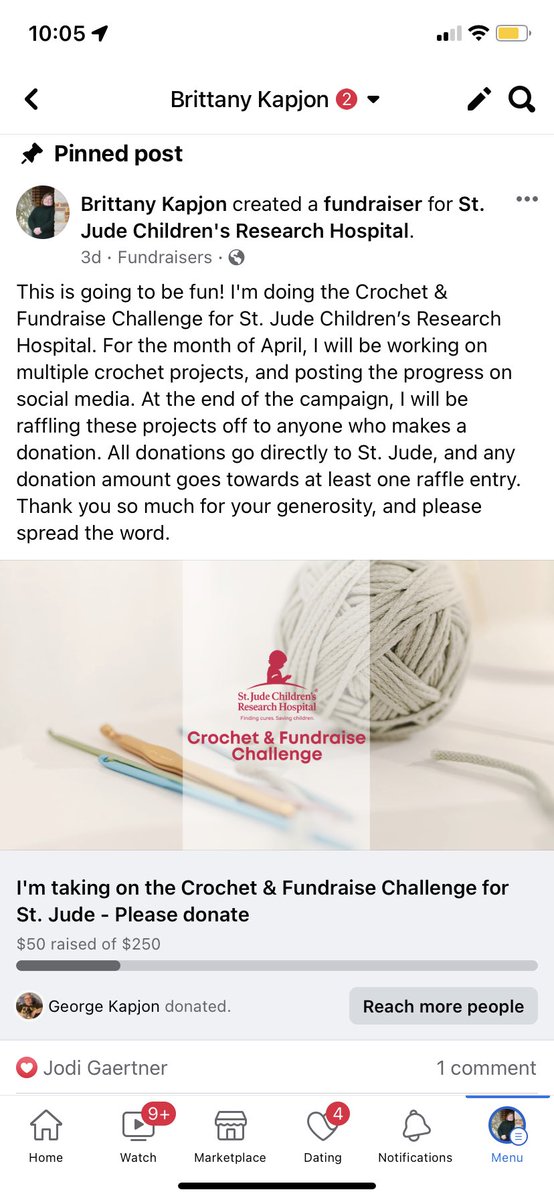 kapkap95's tweet photo. Hi everyone! This April I’ll be part of the St. Jude crochet challenge. Through out the campaign I’ll be making little projects to be raffled off at the end. To enter the raffle, all you need to do is donate by using the QR code or the link in bio. 

Link: https://t.co/3hEbl7NrHQ https://t.co/X4eqL9mLUa