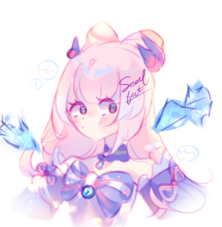 seal_feet_'s tweet photo. first kokomi fanart vs most recent! https://t.co/kDXbyAAtE0
