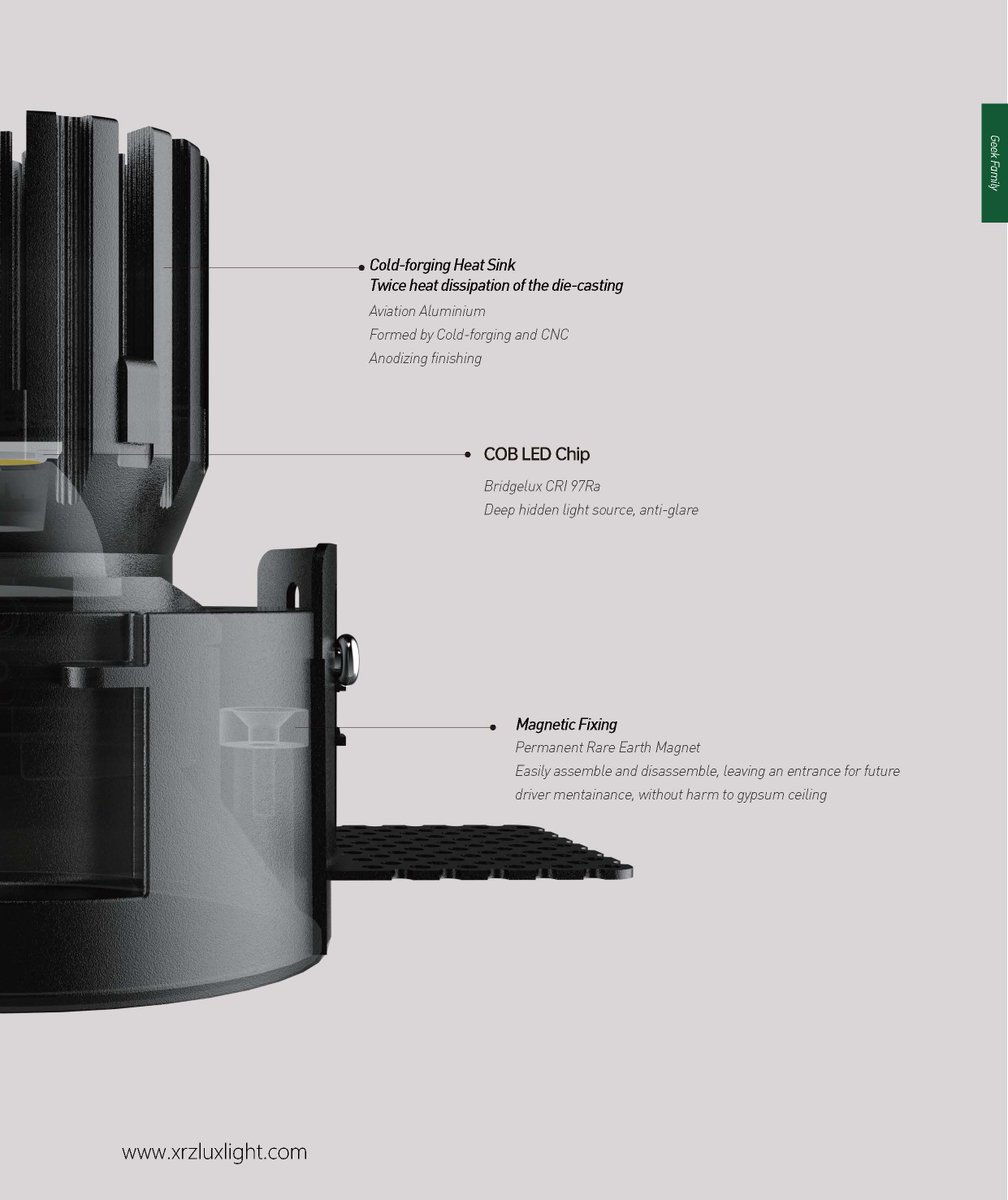 📸Outstanding GEEK Family

CRI97 | Modular Design | Magnetic Fixed | Cold-Forged Heat Sink | Fully Metal-made

CONTACT US TO KNOW MORE IF YOU ARE INTERESTED

#light #metalmanufacturing #lamp #diecasting #coldforged #heatsink #goodquality #moduledesign #xrzlux #XRZLuxlighting