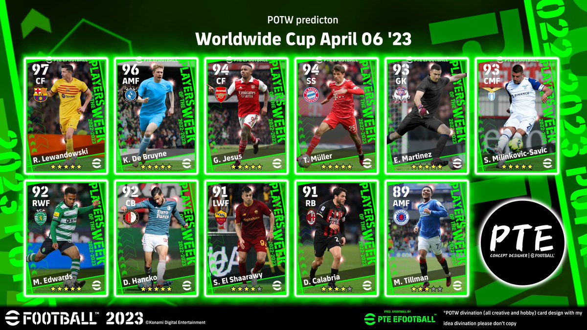 predict_RODE's tweet image. Predict POTW 🔥

April 06 &apos;23

#eFootball2023 #eFootball #POTW