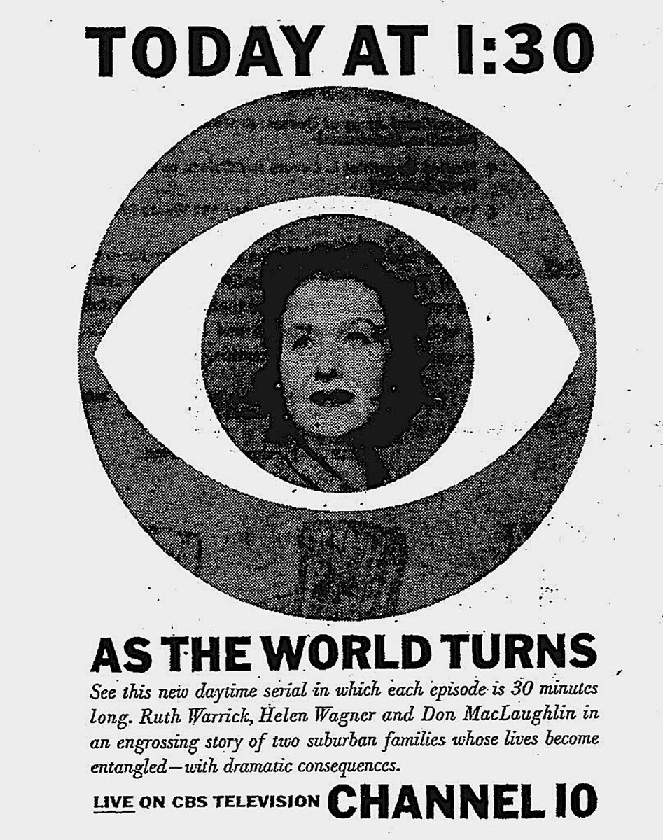 RetroNewsNow on Twitter "📺DEBUT ‘As the World Turns’ premiered 67 years ago, April 2, 1956, on
