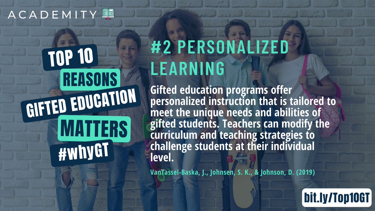 Academity_Learn's tweet photo. #2 Personalized Learning: Gifted education programs offer personalized instruction that is tailored to meet the unique needs and abilities of gifted students. @txgifted @meraustin #whyGT #gtchat #gtmatters #gtawarenessweek https://t.co/oqlS9LktqX