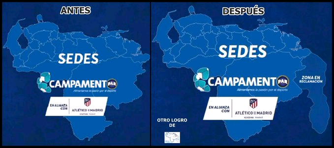 Y aplausos a aquellos venezolanos que SI han corregido su Mapa de Venezuela!

Somos muchos los que si respetamos a nuestra Nación.... sigamos el Camino al Este de Venezuela

#MiMapa #2Abr
