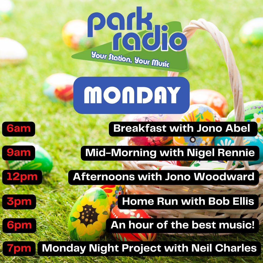 Your schedule for Monday 3rd April 2023 :