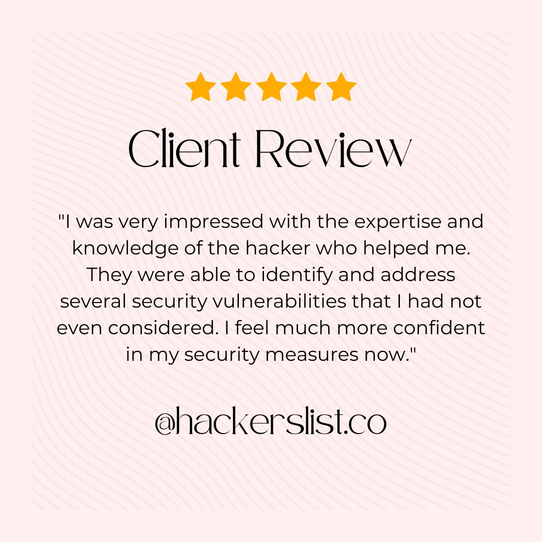 AndonT7's tweet photo. Customer review.
#javascript #python #hireahacker #cybersecurity
#hackerslist #hackerslistco #hacking #cybersec #hacker #whitehat #itsecurity #indianhackers
#cybersec #blackhat #darkweb #hackers #hackinggroup #anonymoushackers #hackerman #hackernews https://t.co/jppVb8yxMZ