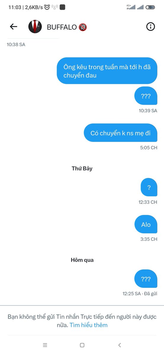 Vch97632564's tweet photo. Ae cẩn thận bị thằng BUFFALO nó lừa đảo đấy https://t.co/zWk7EWagIF