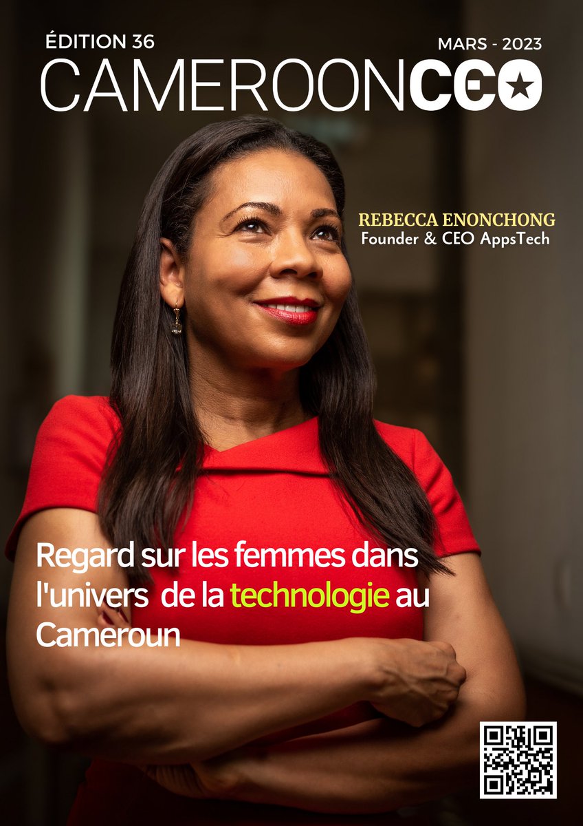 Découvrez la 36ème édition de Cameroon CEO Magazine avec à la Une une bâtisseuse infatigable <a href="/africatechie/">Rebecca Enonchong</a> retour sur une trajectoire hors norme. Magazine en téléchargement libre ici  lnkd.in/e-bzUjph #technologie #entrepreneur