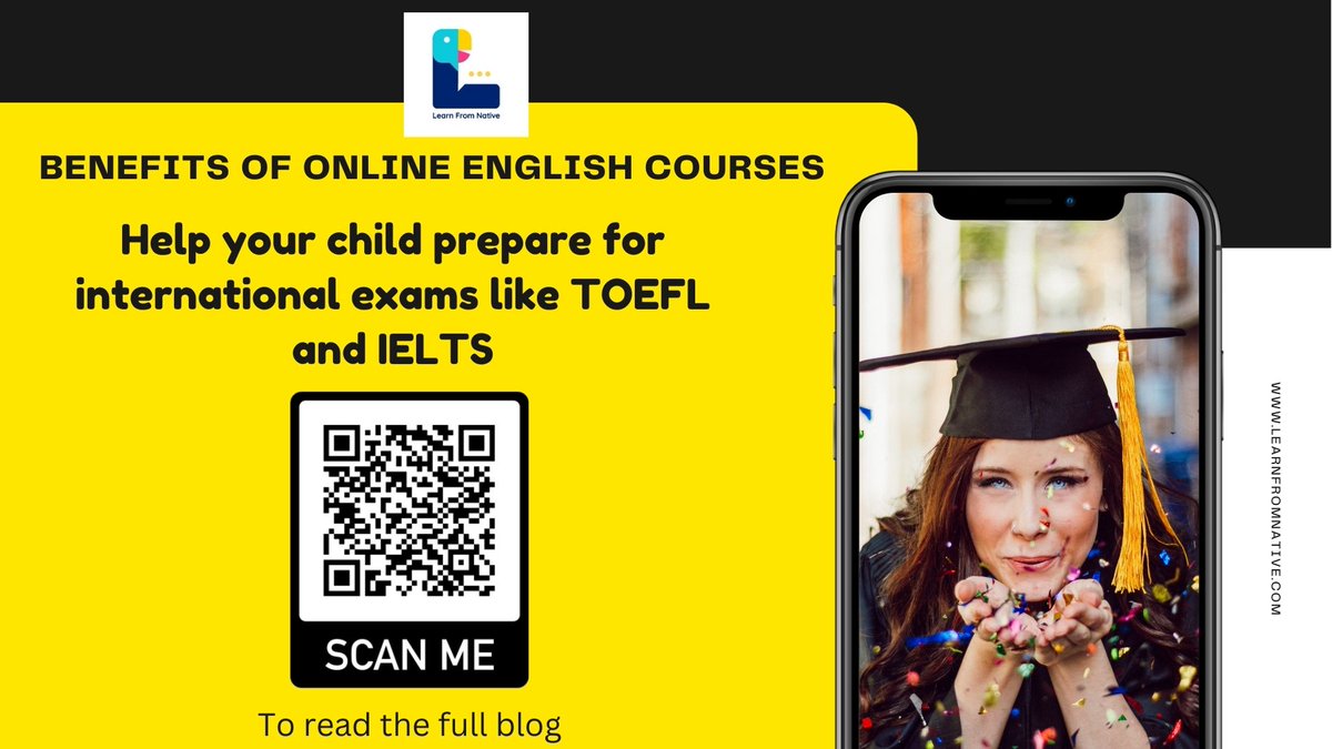 LearnFromNative's tweet image. Are you tired of watching your child struggle with English exams? Our online courses for TOEFL and IELTS prep can make all the difference! 🚀📚 #Englishlanguage #testsuccess #examtips #onlineeducation #learningmadeeasy #motivationmonday #learnfromnative