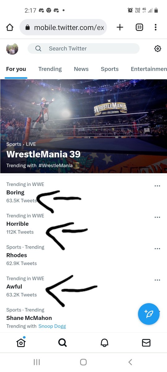 Rj_williams_'s tweet photo. Way to Ruin your biggest event of the year #WWE the people have spoken. https://t.co/bY316VtYA6