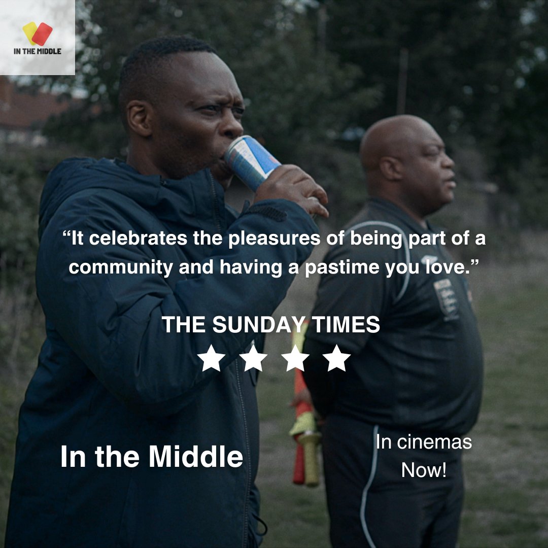 filminthemiddle's tweet image. “It celebrates the pleasures of being part of a community and having a pastime you love.” ★★★★

- The Sunday Times

#inthemiddle #review #4star #referee #film