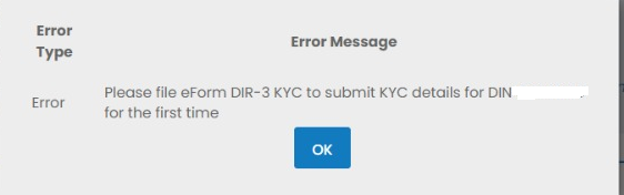 ashwinhkumar's tweet photo. Complaint No. FO_20230403706696 @HelpdeskMCA21V3 @MCA21India It seems there is no link in the MCA V3 and V2 KYC database, even though we have done Web based KYC for a Director previously, V3 portal states us to file fresh DIR-3 KYC. Pls take note and resolve immediately. https://t.co/EqDHHt9VnO