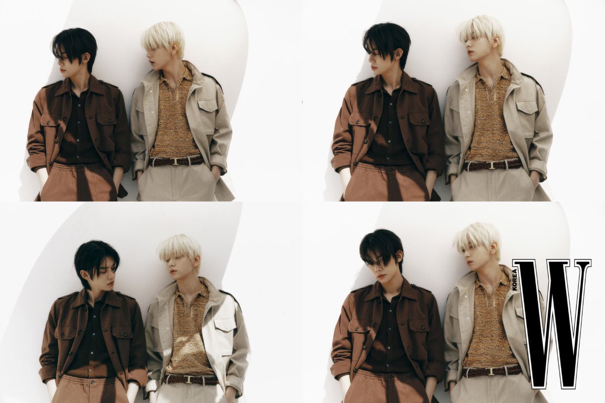 CSBNFILES's tweet image. soobin with yeonjun for w korea in tod&apos;s &apos;shapes of italy&apos; collection