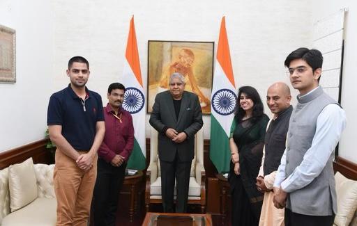 We are humbled as our CEO <a href="/priyanka_vsf/">Priyanka Anand</a> and our COO <a href="/vikramshastry/">vikramshastry</a> discussed the #mission of the Vedic Sadhana Foundation with the honorable Vice President of India <a href="/VPIndia/">Vice-President of India</a>. A picture that speaks larger than words. Thank you for the #honor and this magnanimous #opportunity.