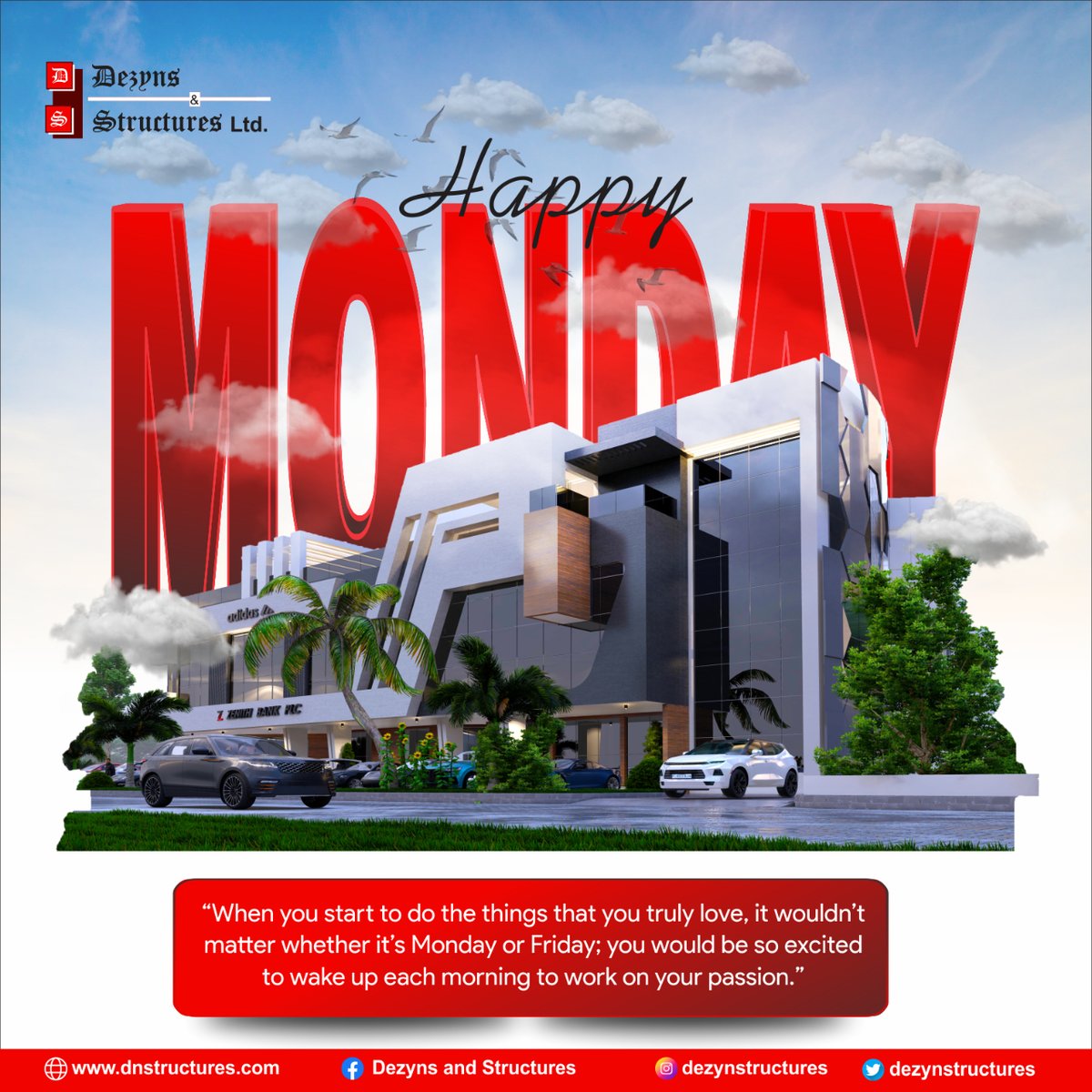 dezynstructures's tweet photo. M O N D A Y💕
.
.
It is a start of a new week. Stay Positive and clear all negative energy
.
.
Dezyns and Structures. Architecture, construction, and interior finish at its best.
.
.
#monday #newweek #architecture #construction #interiordesign #interior #interiorfinishes https://t.co/xf9BWkXncg