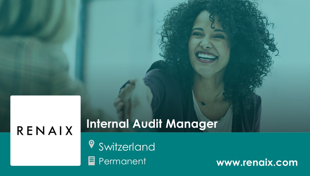 RenaixRec's tweet image. Internal Audit Manager | Global Manufacturing Business | Switzerland: renaix.com/job/internal-a… :
#InternalAuditManager #Audit #DataAnalytics #GAAP #IFRS #SAP
#CorporateAudit #Finance #IIA #CPA #ACCA #ACA #CIA #CFE