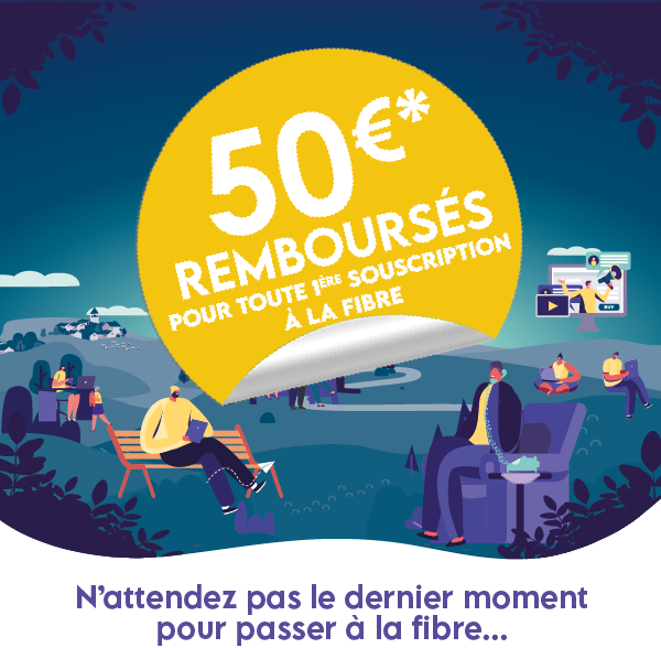 LaFibre_06's tweet photo. [#Offrederemboursement]

Ne manquez pas notre offre, 50 € vous seront remboursés pour votre 1ère souscription à la #fibreoptique*

Plus d'infos ci-dessous :
➡️https://t.co/y5Qs9cFpSh⬅️

*Offre valable du 1er au 30 avril 2023

#AltitudeInfra  #Lafibre06 #SICTIAM #AlpesMaritimes https://t.co/2tPEUYQGl4