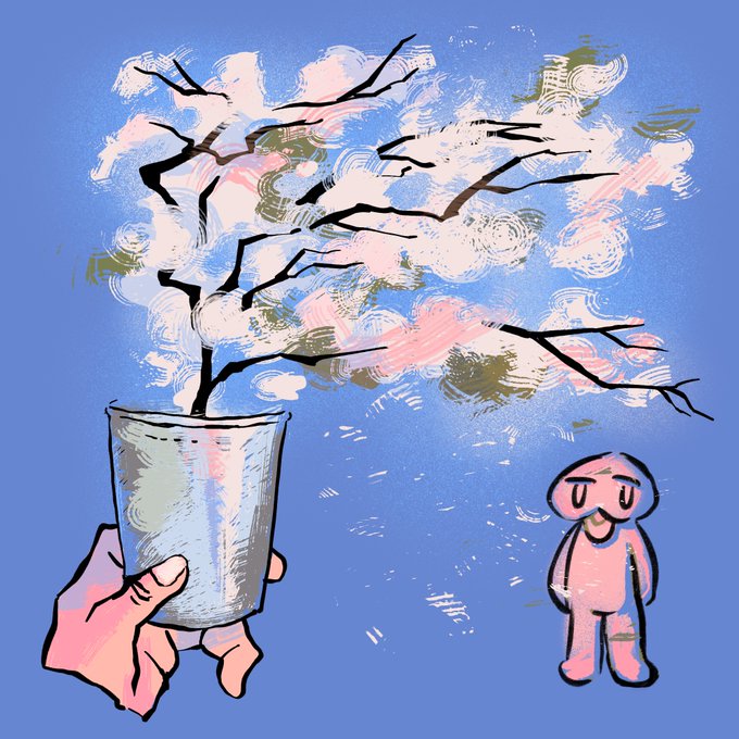 コーヒーと桜の湯気今年、花見している人が多いので平日、朝ご飯片手に桜をよく見に行ったけどそろそろ終わりっすね 