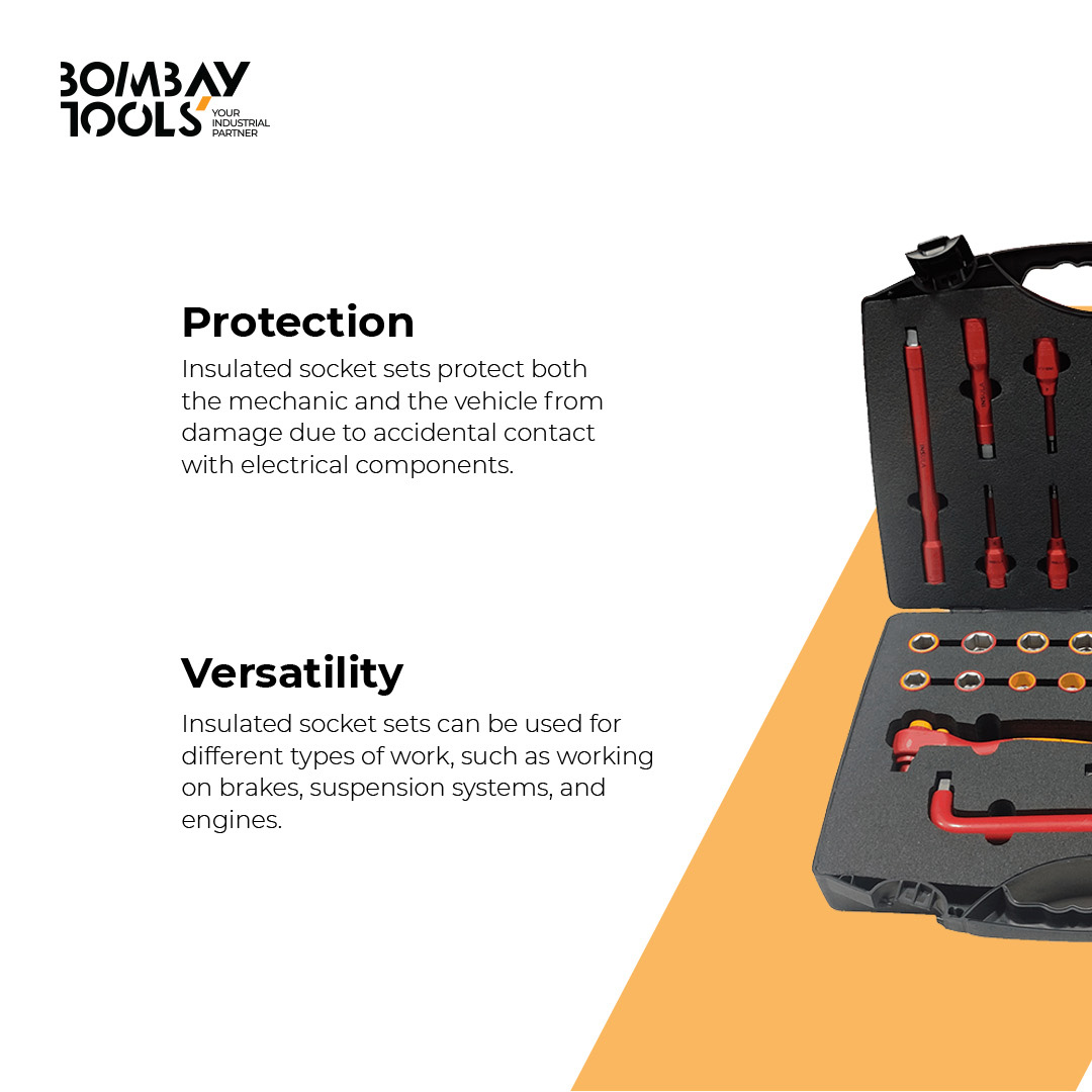 TheBombayTools's tweet photo. Charge Up Your Safety Game ⚡️🔌EVs require extra precautions, and insulated socket sets are a must-have for any technician working on high voltage systems. Stay safe, prevent accidents, and protect yourself with the right tools.
Product Details: https://t.co/k65MBAoM6n #EVSafety https://t.co/77TmDyNxm0